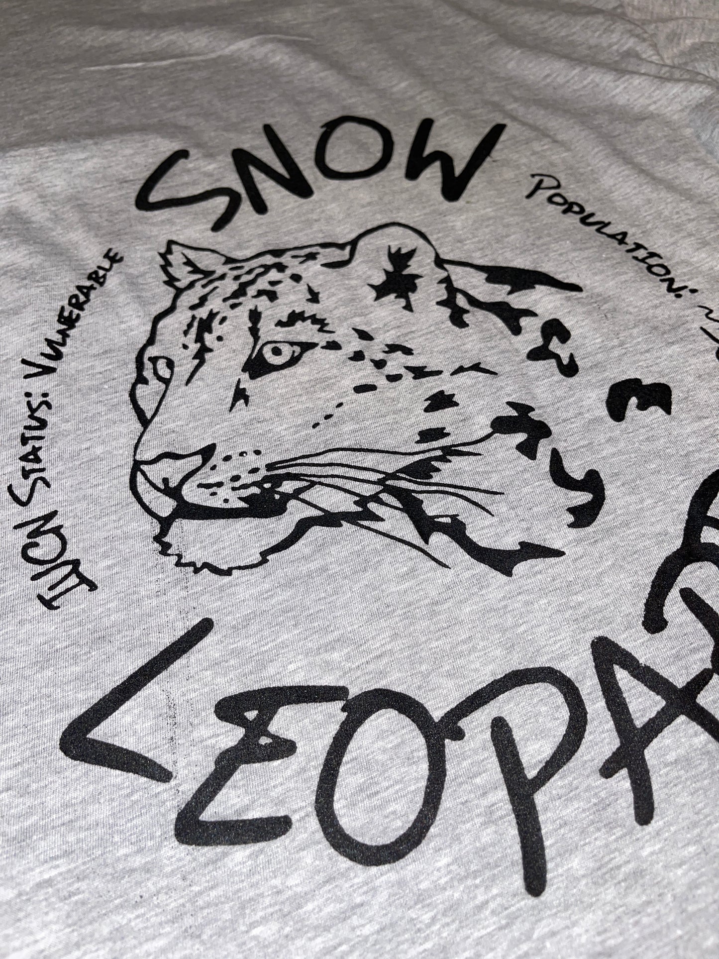 Snow Leopard Shirt (Heather Grey)