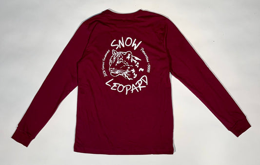 Snow Leopard Shirt (Maroon)